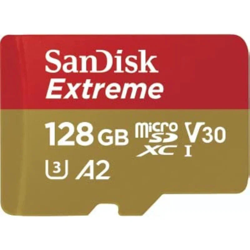 SanDisk Extreme microSD UHS I card for Gaming, A2 Certification for faster game loads, 190MB/s Read, 90MB/s Write SDSQXAA 128G GN6GN, Red/Gold, ham_n13_00121583, 128GB Gaming - eBuy UAE